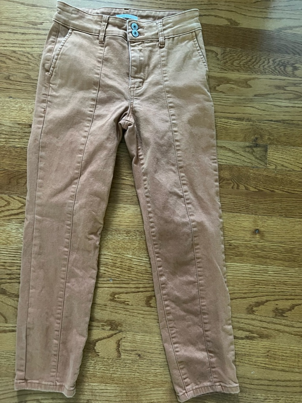 High-Rise tan Slim Pants